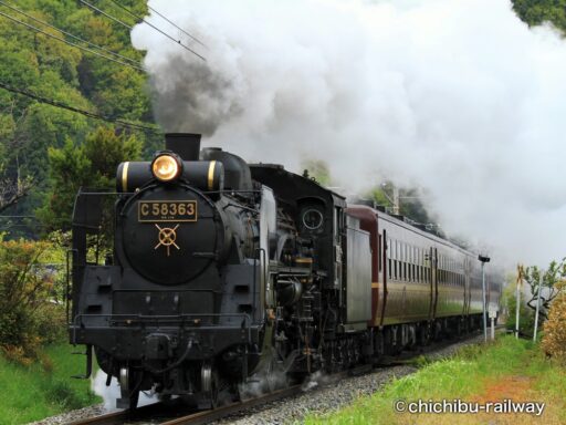 国内唯一の C58型蒸気機関車「パレオエクスプレス」